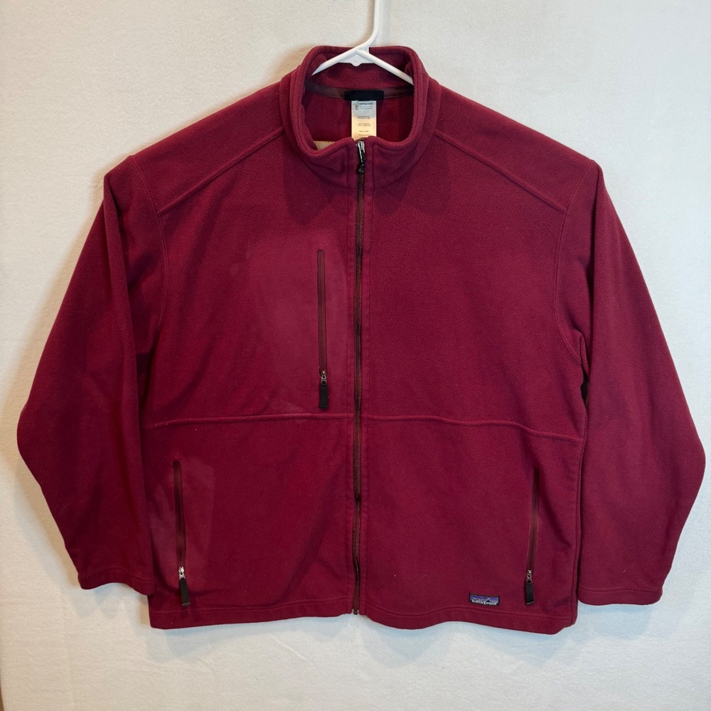 Patagonia Synchilla Full Zip Fleece Jacket Mens XXL Burgundy Red 25440